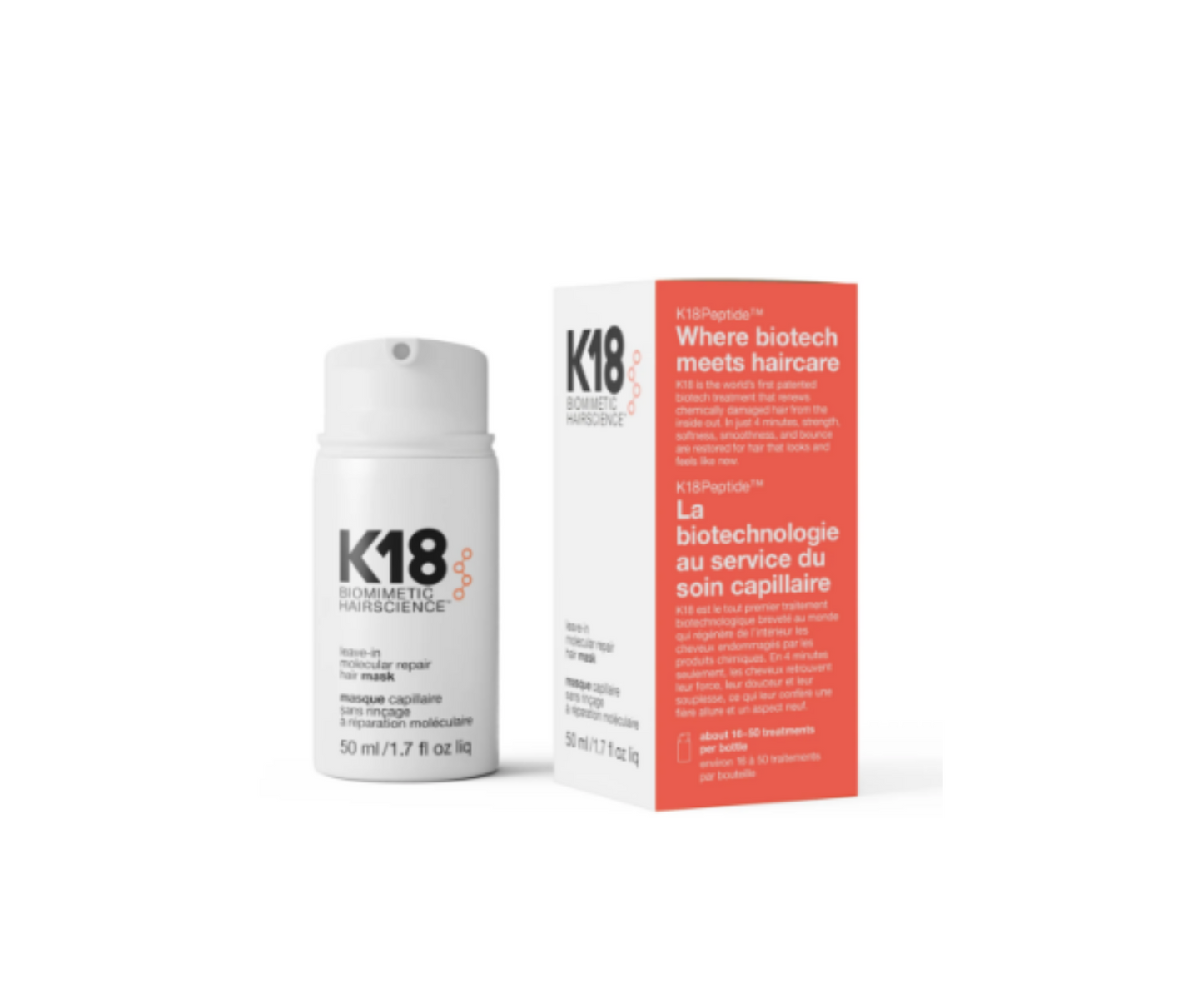 Masque sans rinçage à réparation moléculaire K18