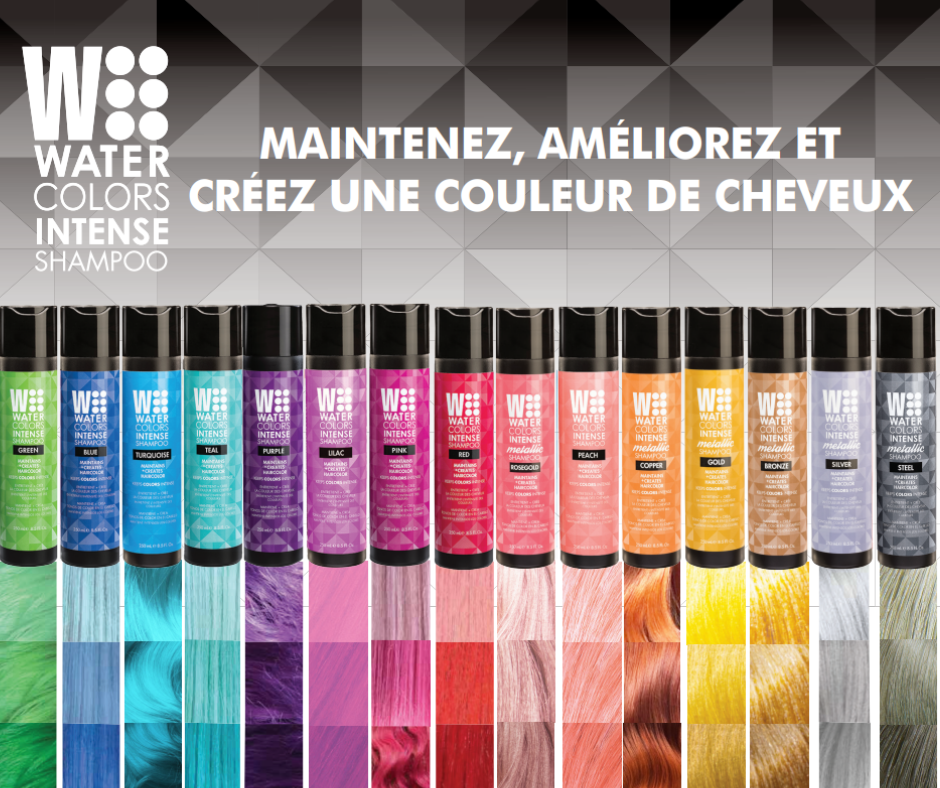 Shampooing water colors intense